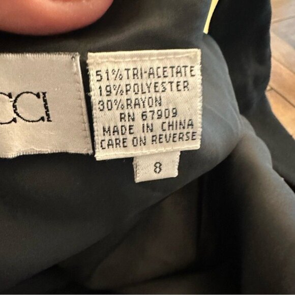 Pía Rucci Black Maxi Pencil Dress Sleeveless Elegant Size 8 - Picture 9 of 11